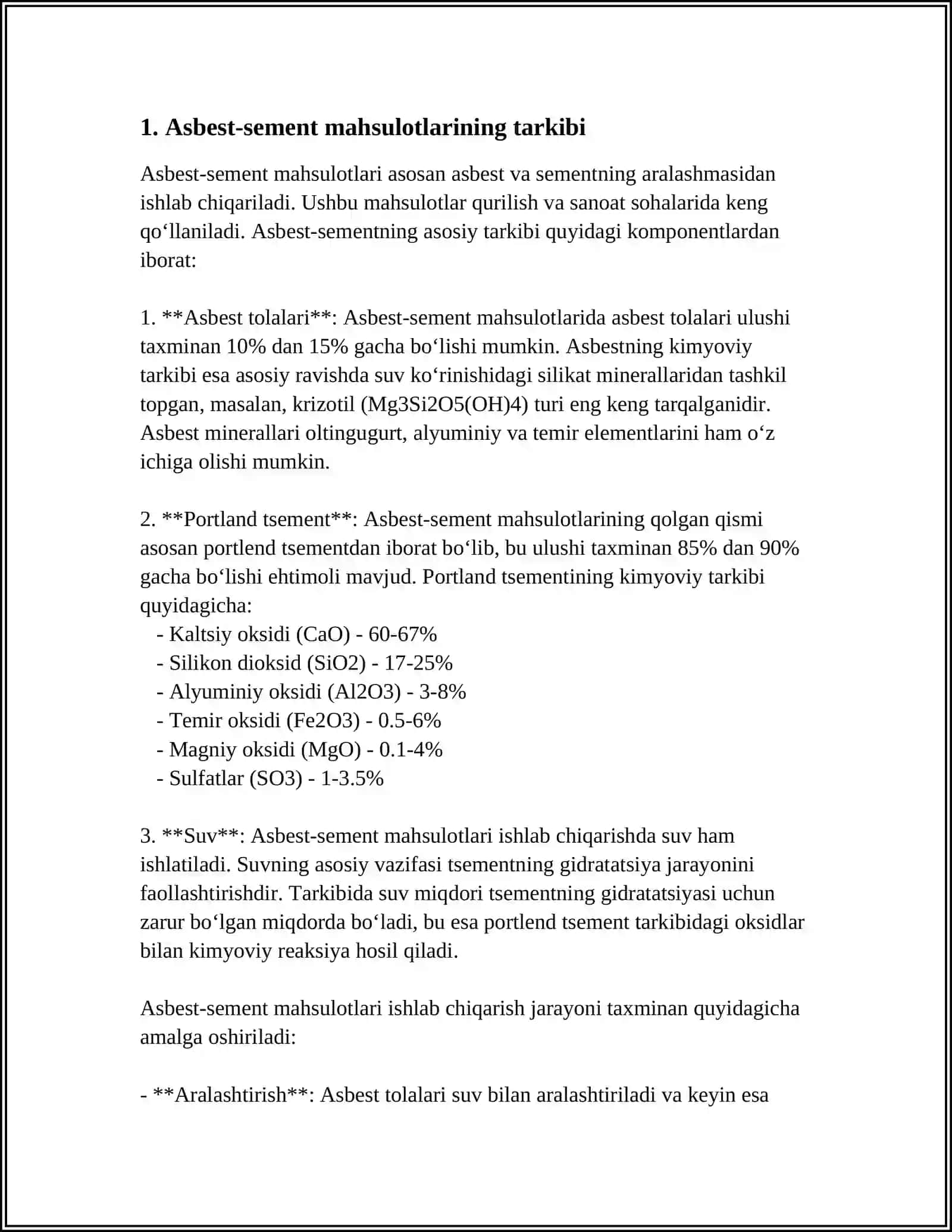 ASBEST-SEMENT PLITALARINI ISHLAB CHIQARISHDA QOLIPLASH JARAYONLARI 3