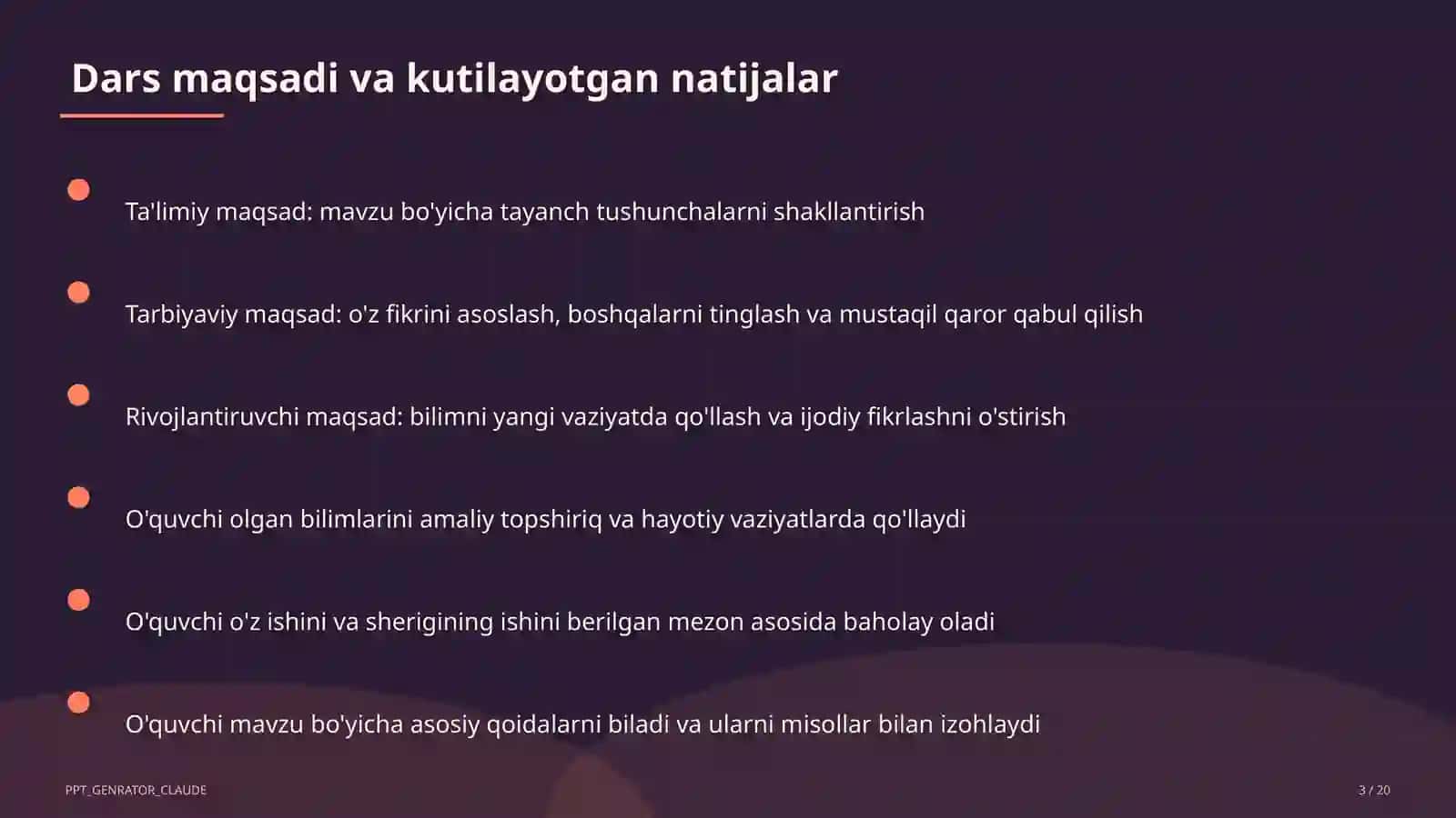 SMART maqsadlar asosida dars maqsadini belgilash 3