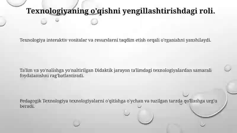 Didaktik jarayon-pedagogik texnologiyaning asosiy omili 3