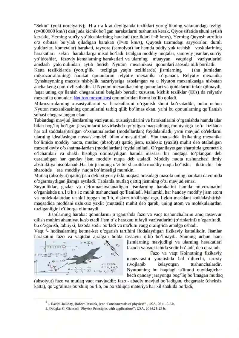 Mexanikaning fizik asoslari. Mexanikaviy tebranishlar va to’lqinlar. 3