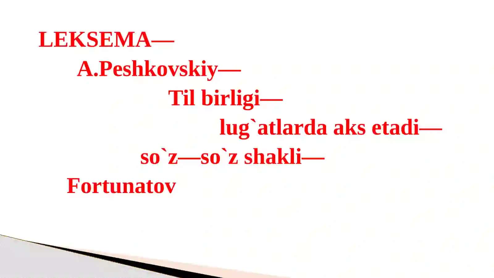 LEKSIKOLOGIYANING O‘RGANISH OBYEKTI 3