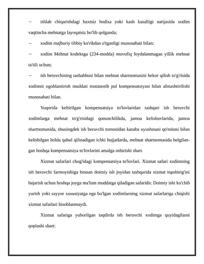 Mavzu: Kompensatsiya to'lovlar, ularning turlari 3