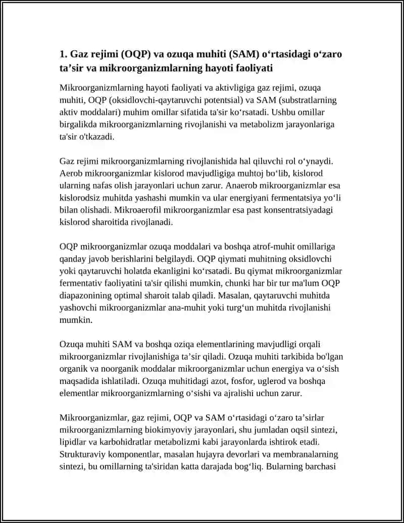 Mikroorganizmlarning Hayoti Faoliyati Va Aktivligiga Gaz Rejimining 3