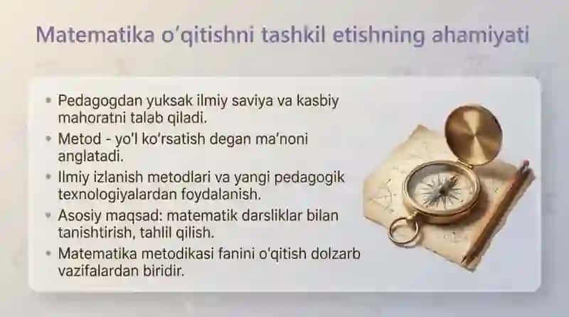 Umumiy oʻrta taʼlim maktablari va oʻrta maxsus taʼlim muassasalarida matematika oʻqitish masalalari. 3