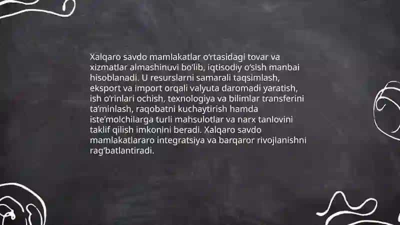 Xalqaro savdo 3
