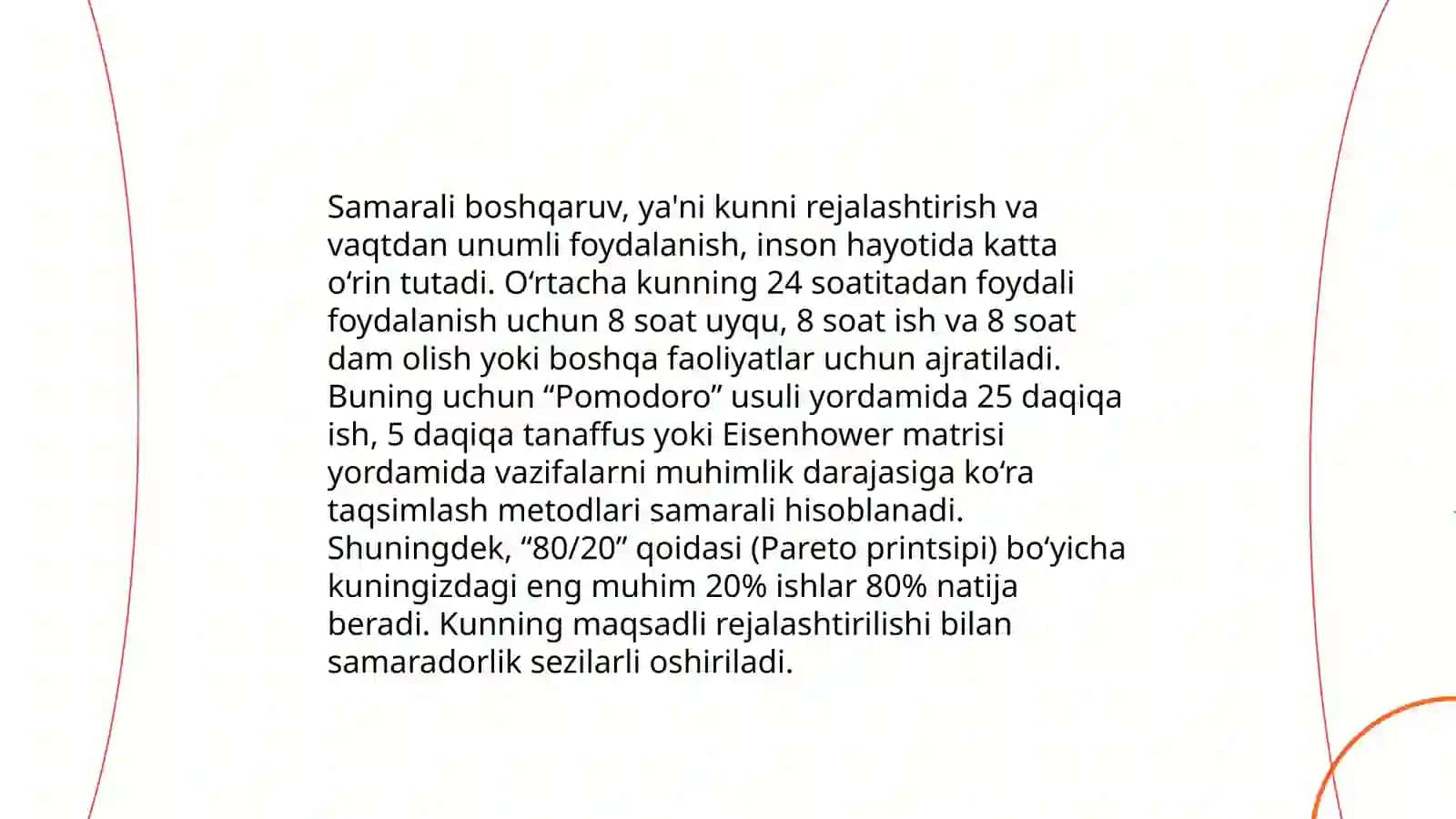 Samarali boshqaruv va kun tartibi 3