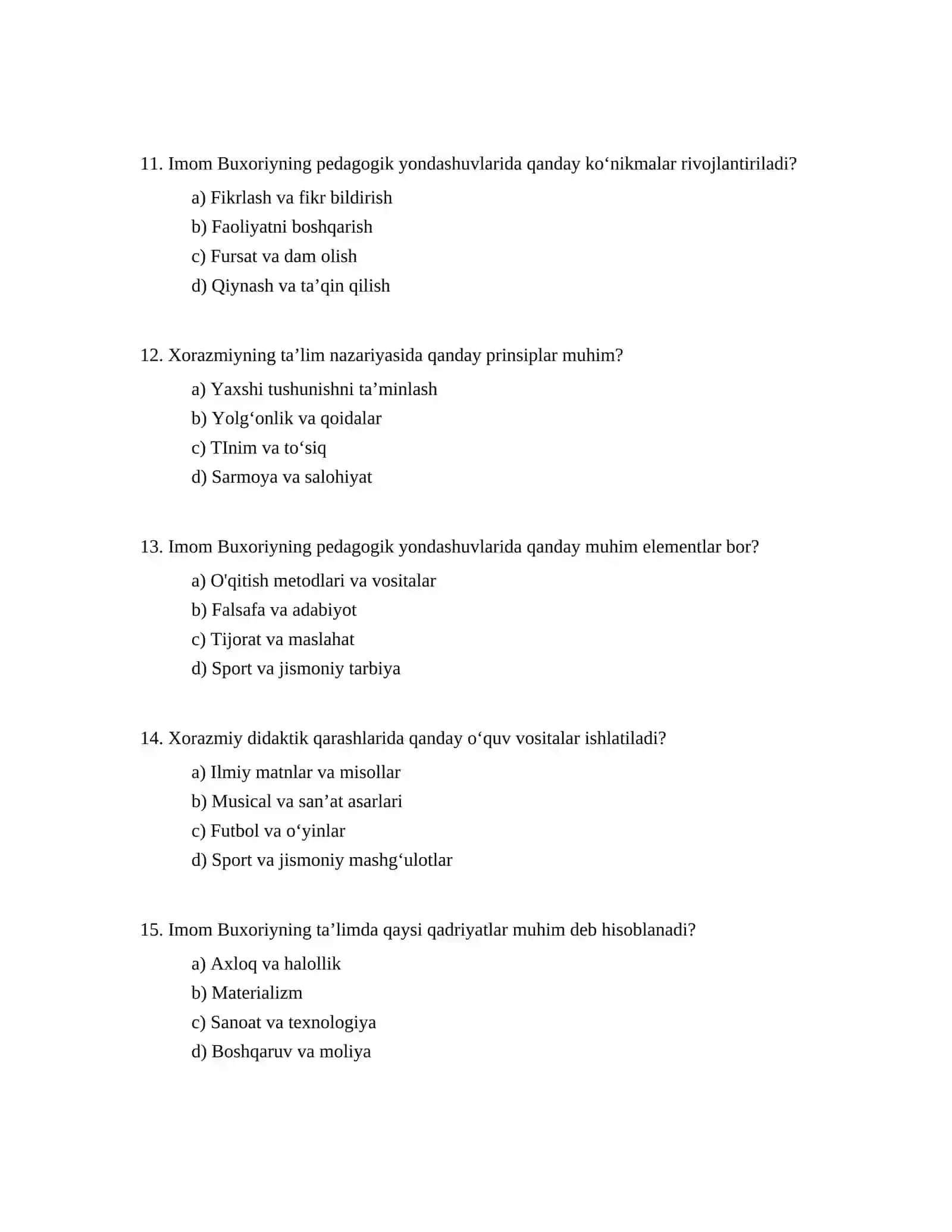 Imom Buxoriyning pedagogik gʻoyalari va Xorazmiyning didaktik qarashlari 3