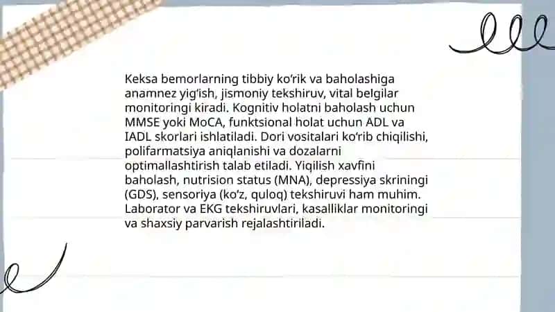 Keksa bemor 3