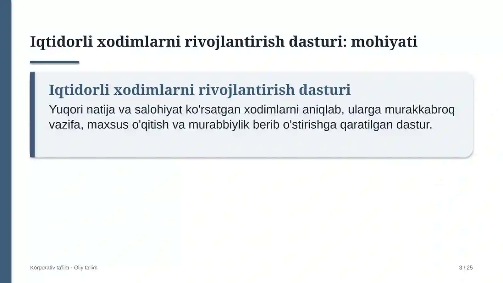 oqova suvlarni tozalash inshootlarida iqtidorli xodimlarni rivojlantirish dasturi 7919 3