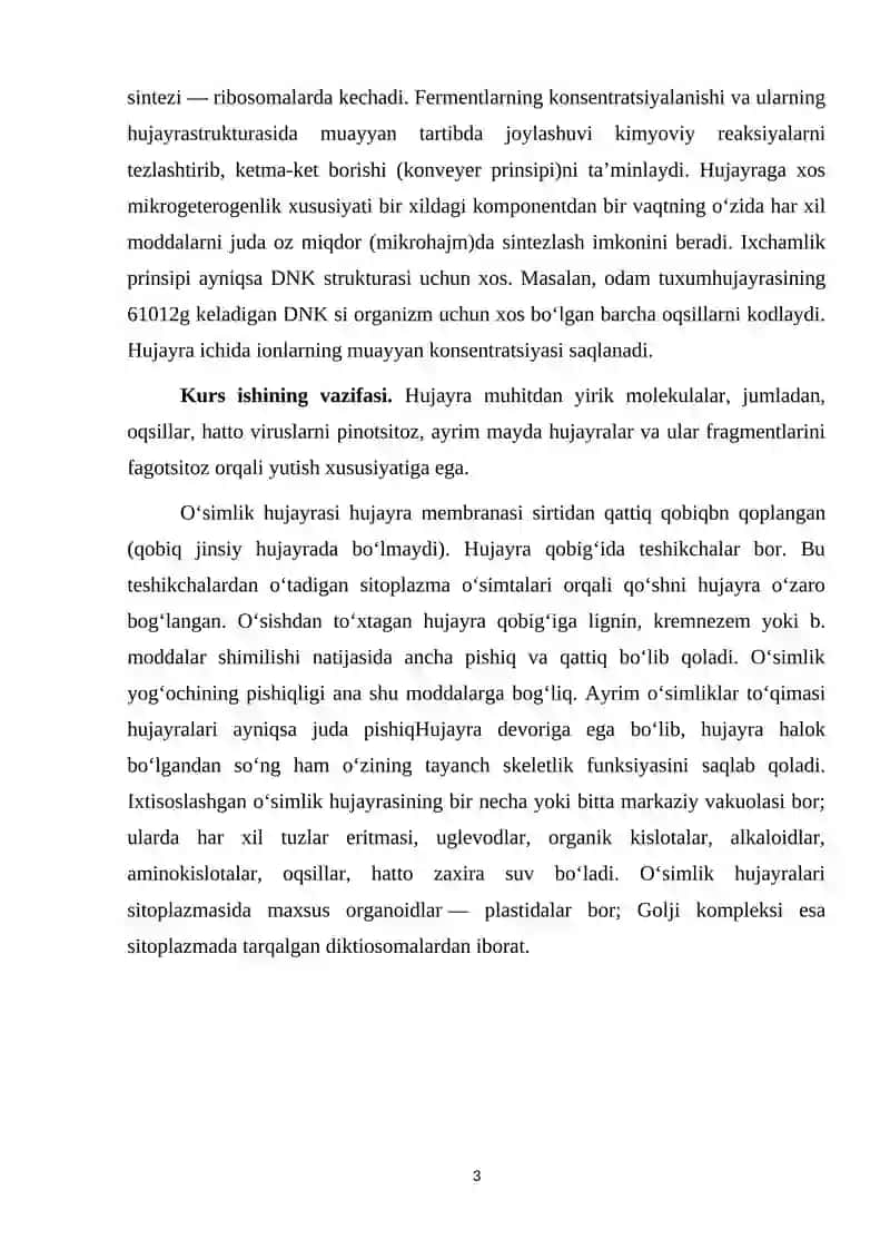 Hujayraning Kimyoviy Tarkibi 3