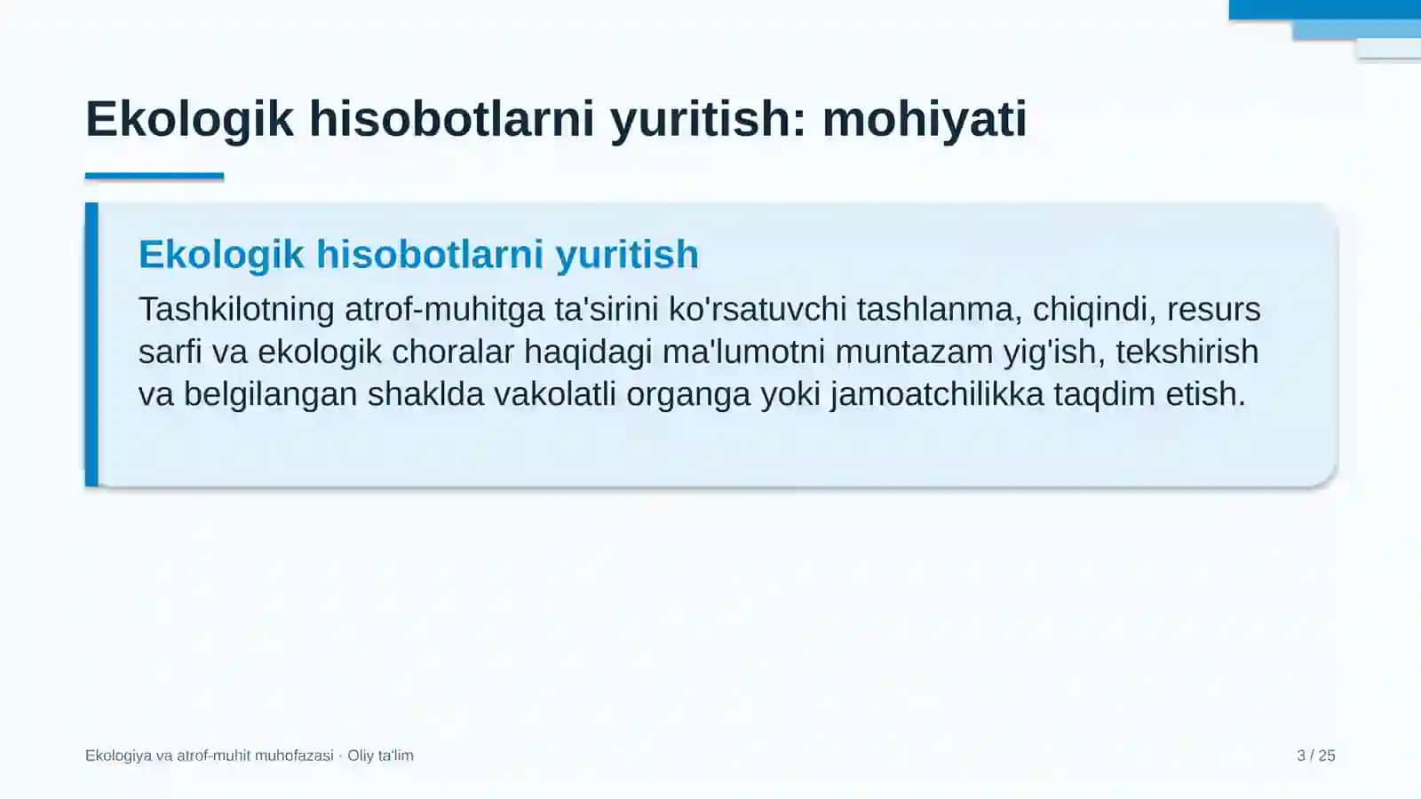 Choyxonalarda ekologik hisobotlarni yuritish 3