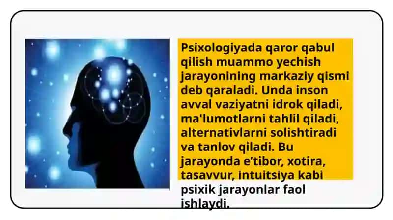 Qaror qabul qilishning psixologik askpetlari va inson xatti-harakati 3