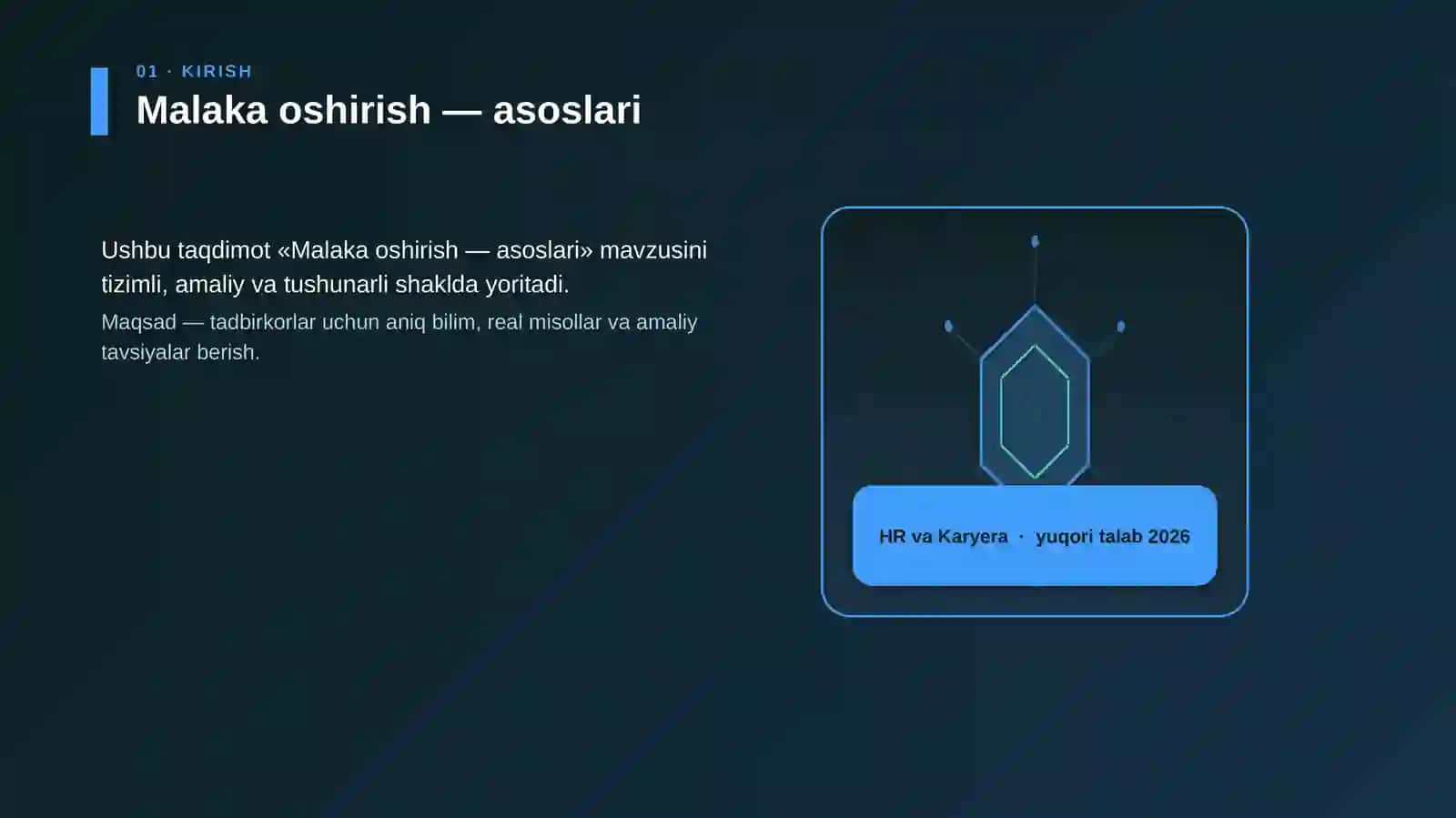Malaka oshirish — asoslari 3