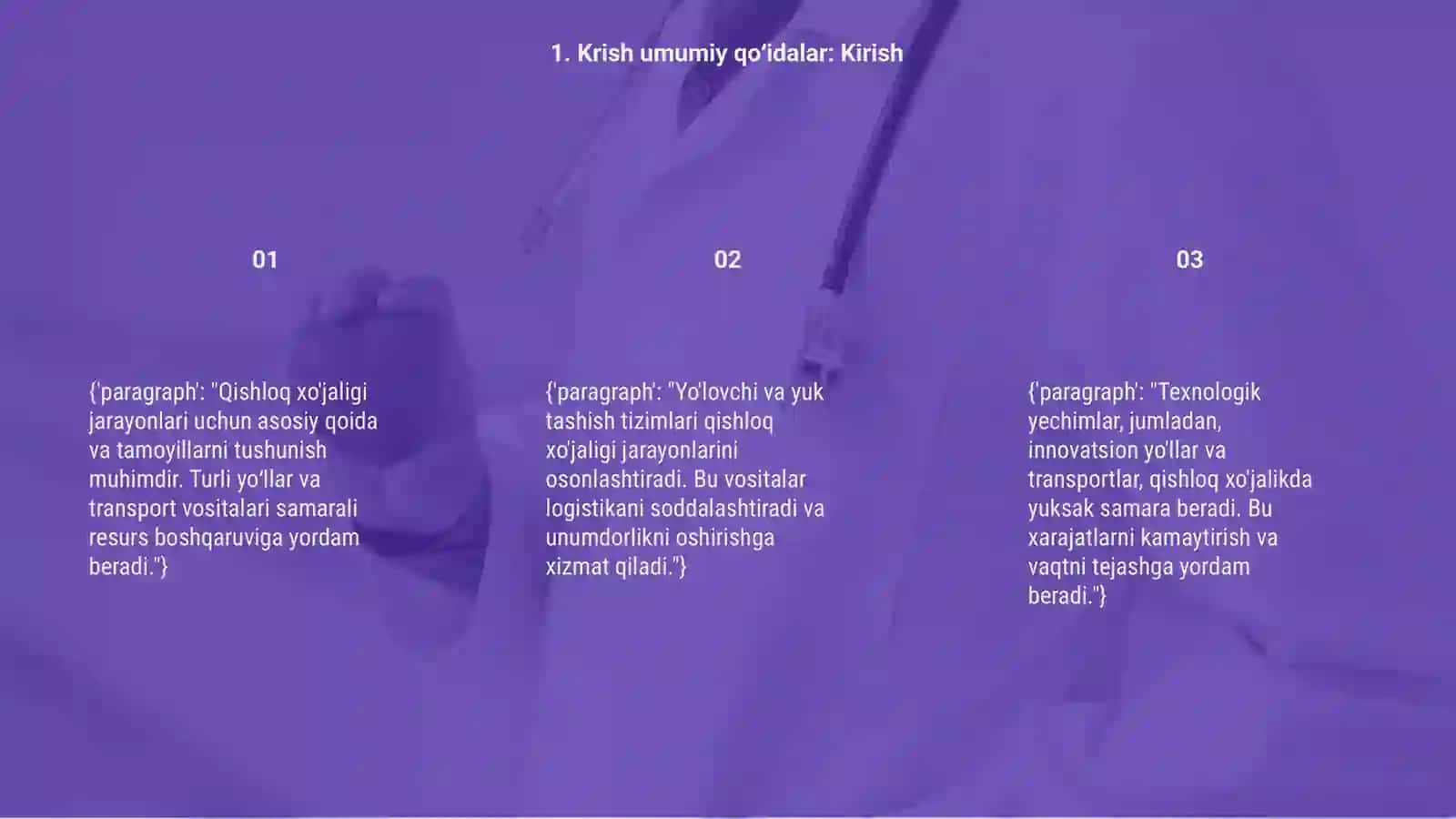 Krish umumiy qoʻidalar 3