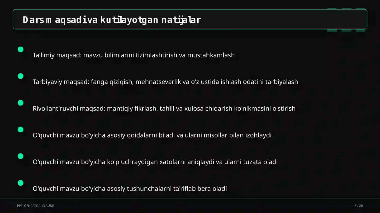 Gapning ikkinchi darajali bo'laklari (8-sinf) 3