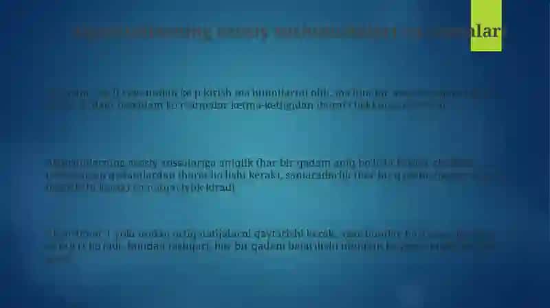 Algoritimlar va uning xossalari 3