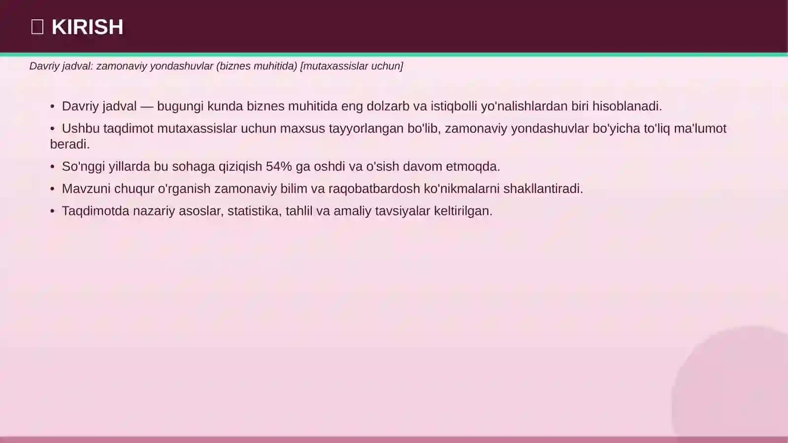 PROFESSIONAL TAQDIMOT • 2026 3