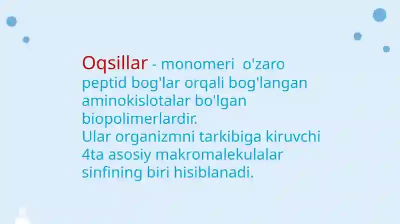 Oqsillar 3
