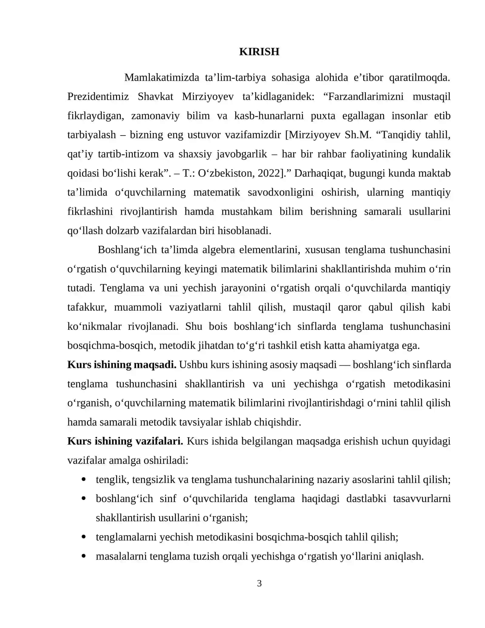 Tenglama va uni yechishga oʻrgatish 3