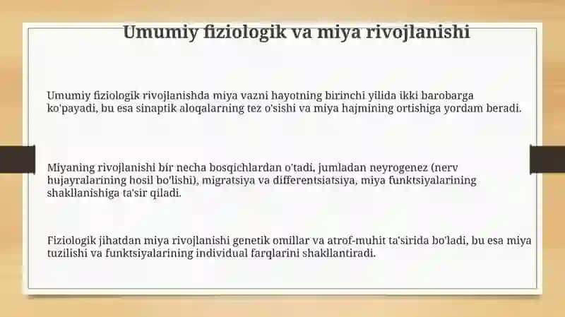 Umumiy fiziologik va jismoniy rivojlanish asoslari 3