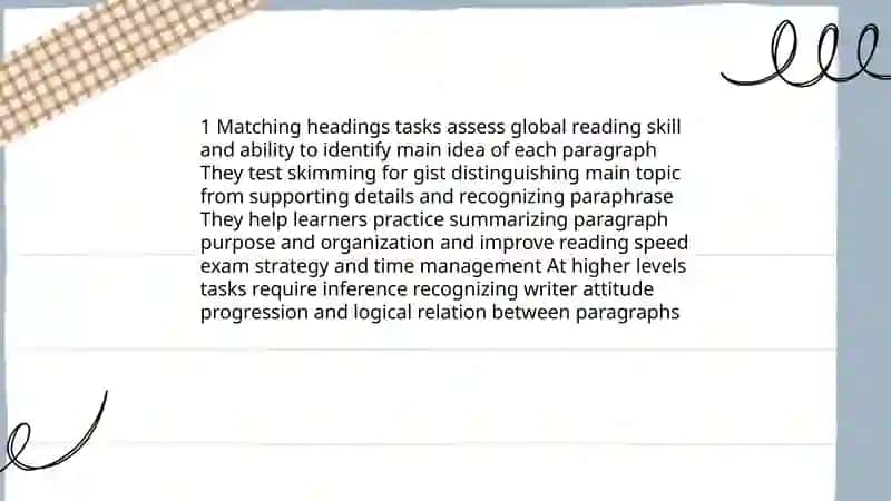 Matching heading 3