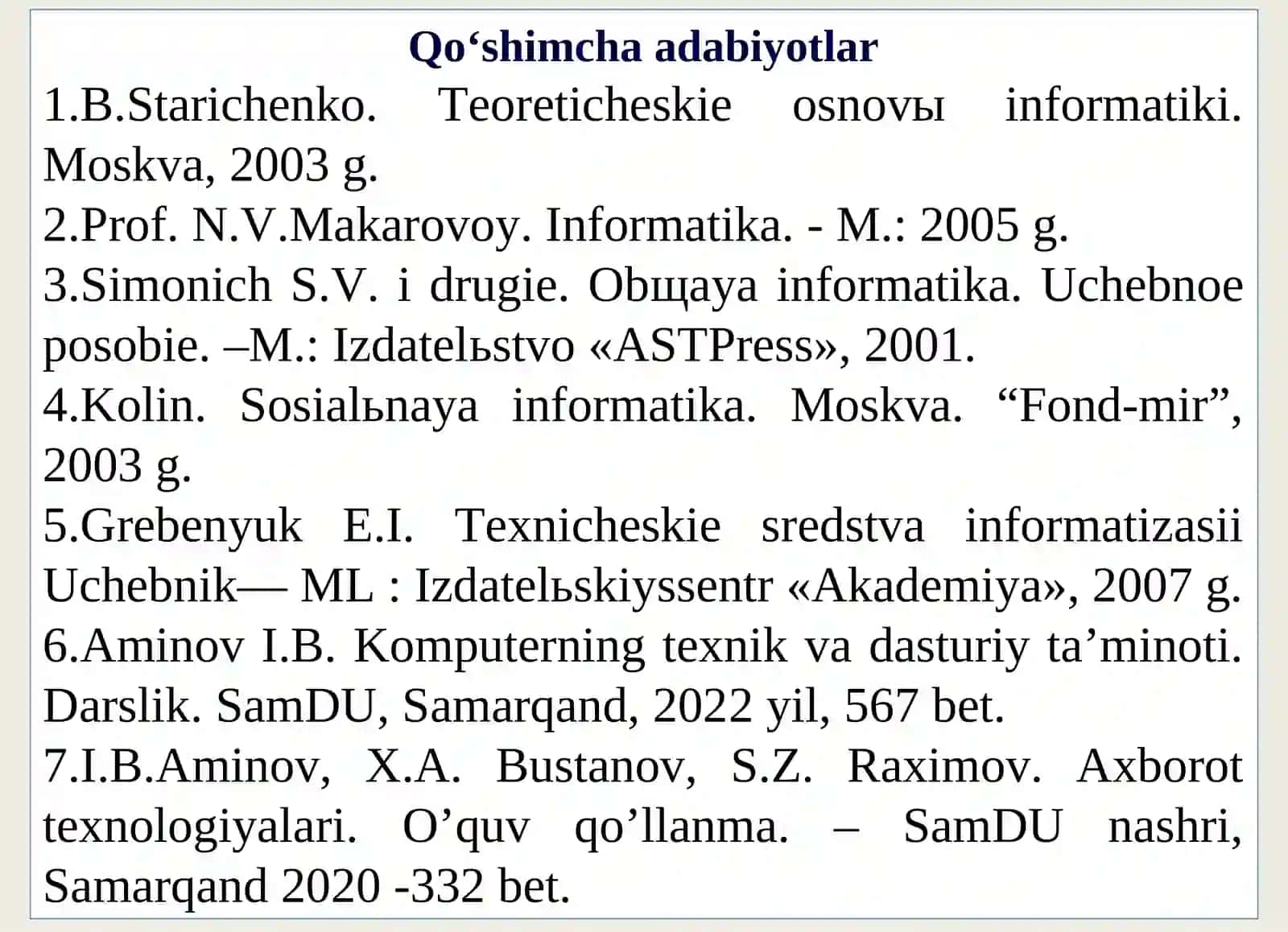 Informatikaning nazariy asoslari 3
