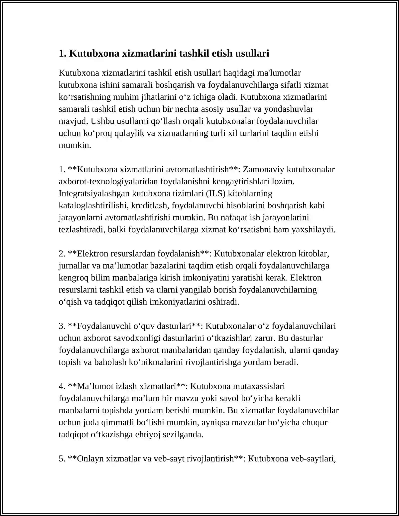 KUTUBXONALARGA METODIK RAHBARLIKNI TASHKIL ETISH MASALALARI 3