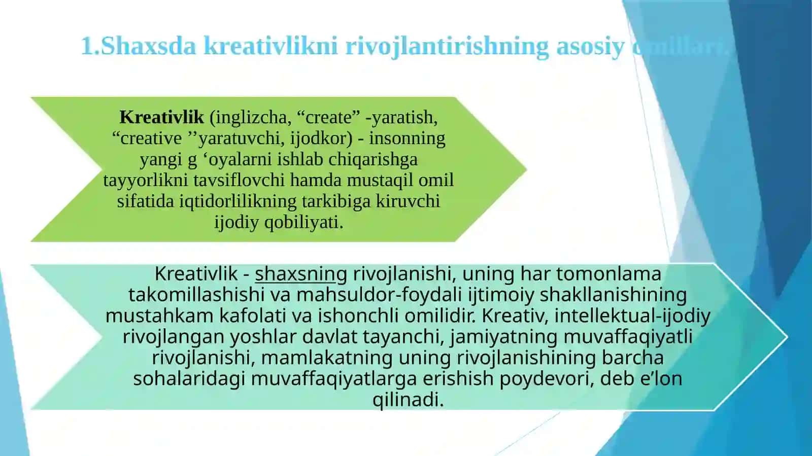 Kreativ fikrlash AKKK 3