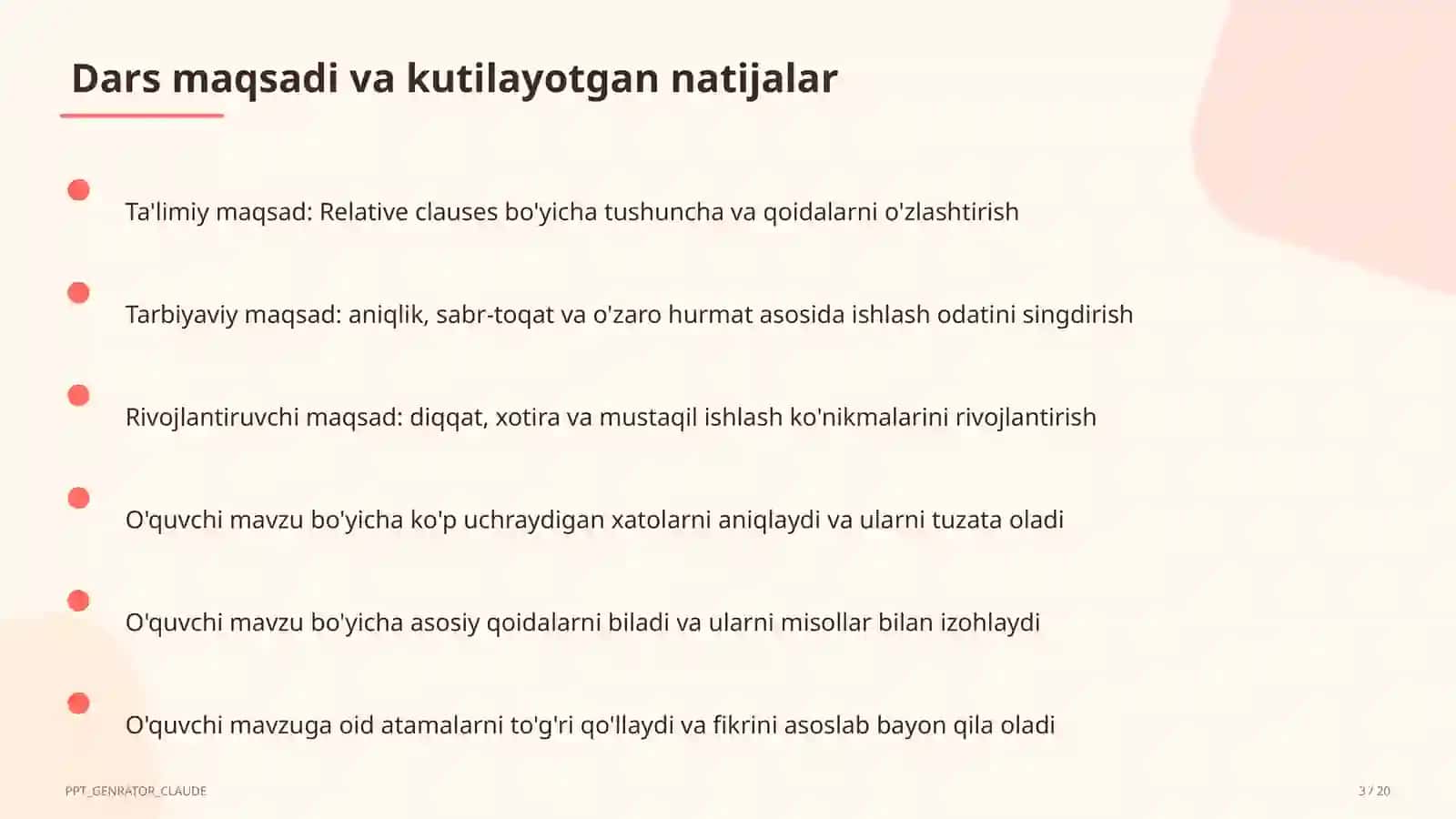 Relative clauses (10-sinf) 3