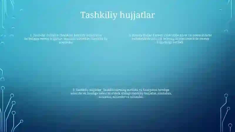 Rasmiy Hujjat Turlari Tashkiliy Hujjatlar Farmoyish Hujjatlar 3