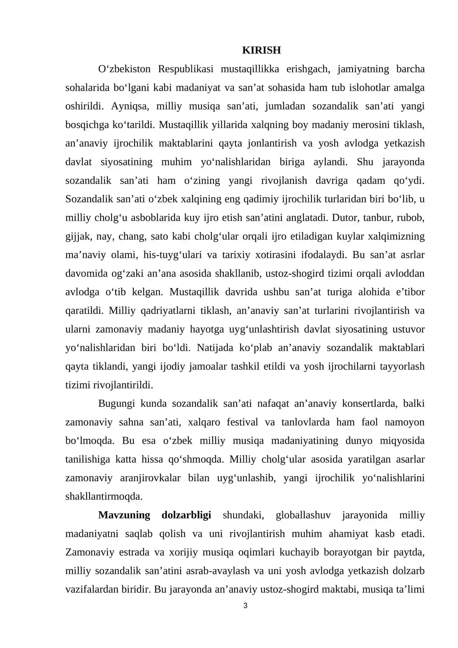 Mustaqillik davrida sozandalik san'ati 3