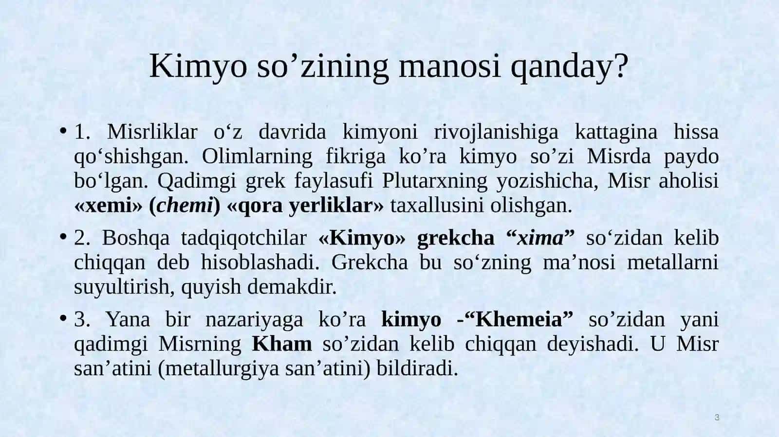 Qiziqarli kimyo va olimpiada masalalarini yechish fanining maqsadi va vazifalari 3