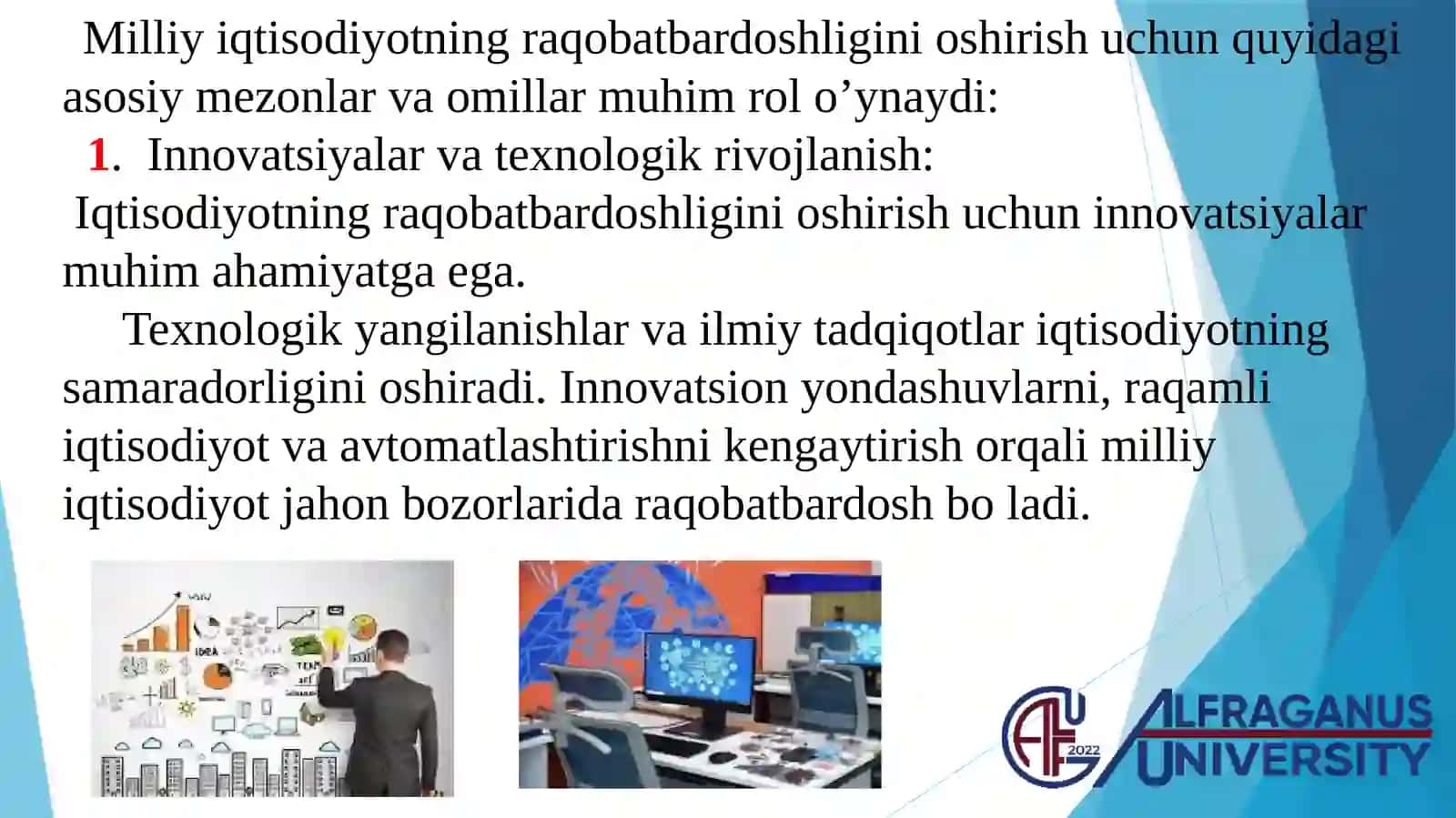 GLOBAL IQTISODIY RIVOJLANISH VA MILLIY IQTISODIYOT RAQOBATBARDOSHLIGI 3