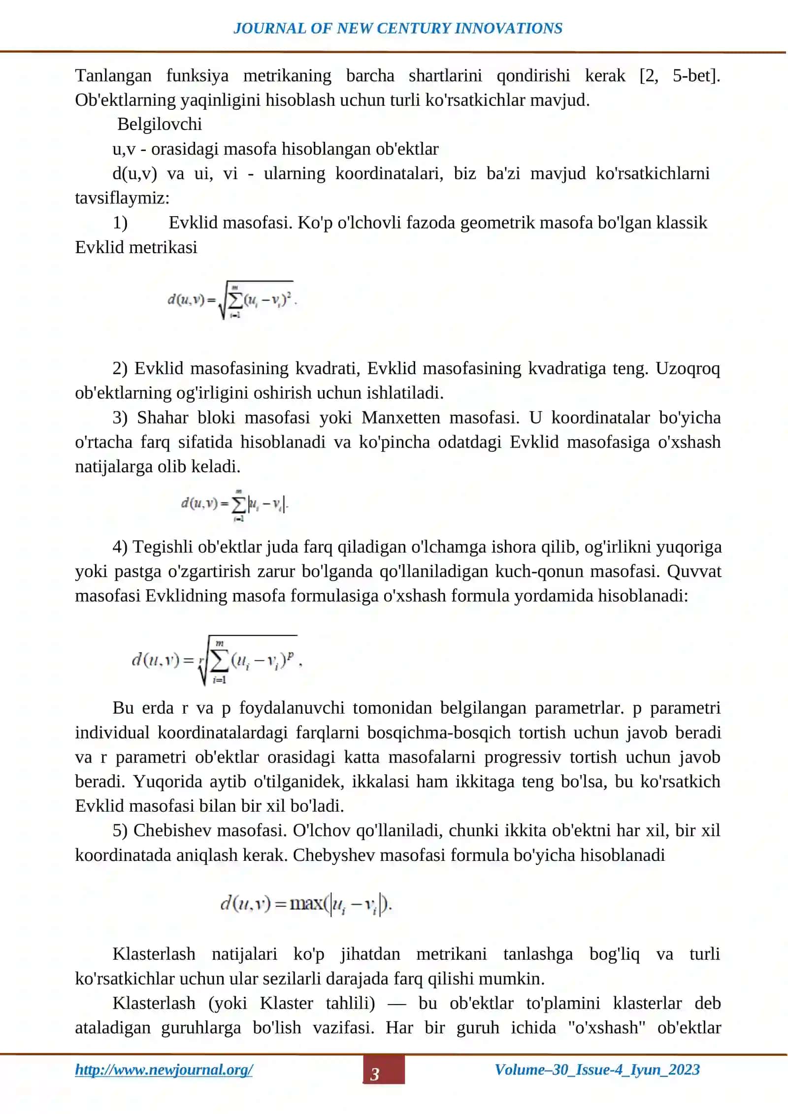 MA'LUMOTLARNI KLASTERLASH ALGORITMLARINI KO'RIB CHIQISH 3