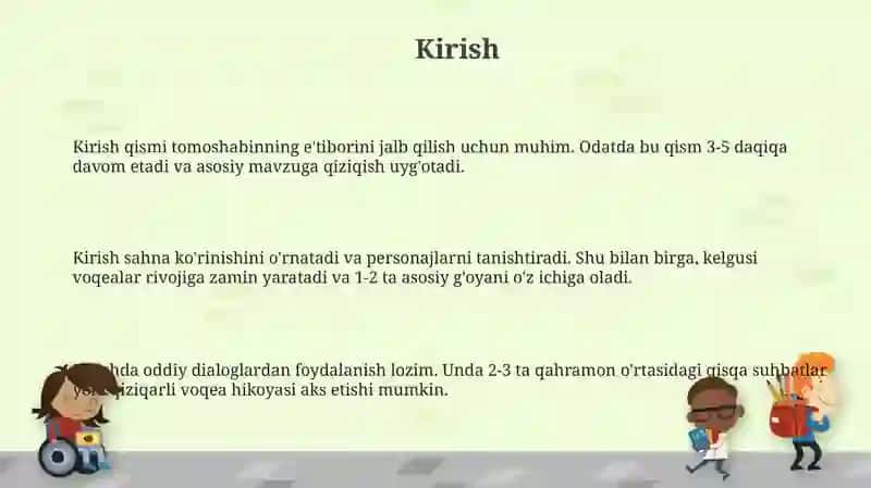 Teatr faoliyatining tashkil etilishi 3