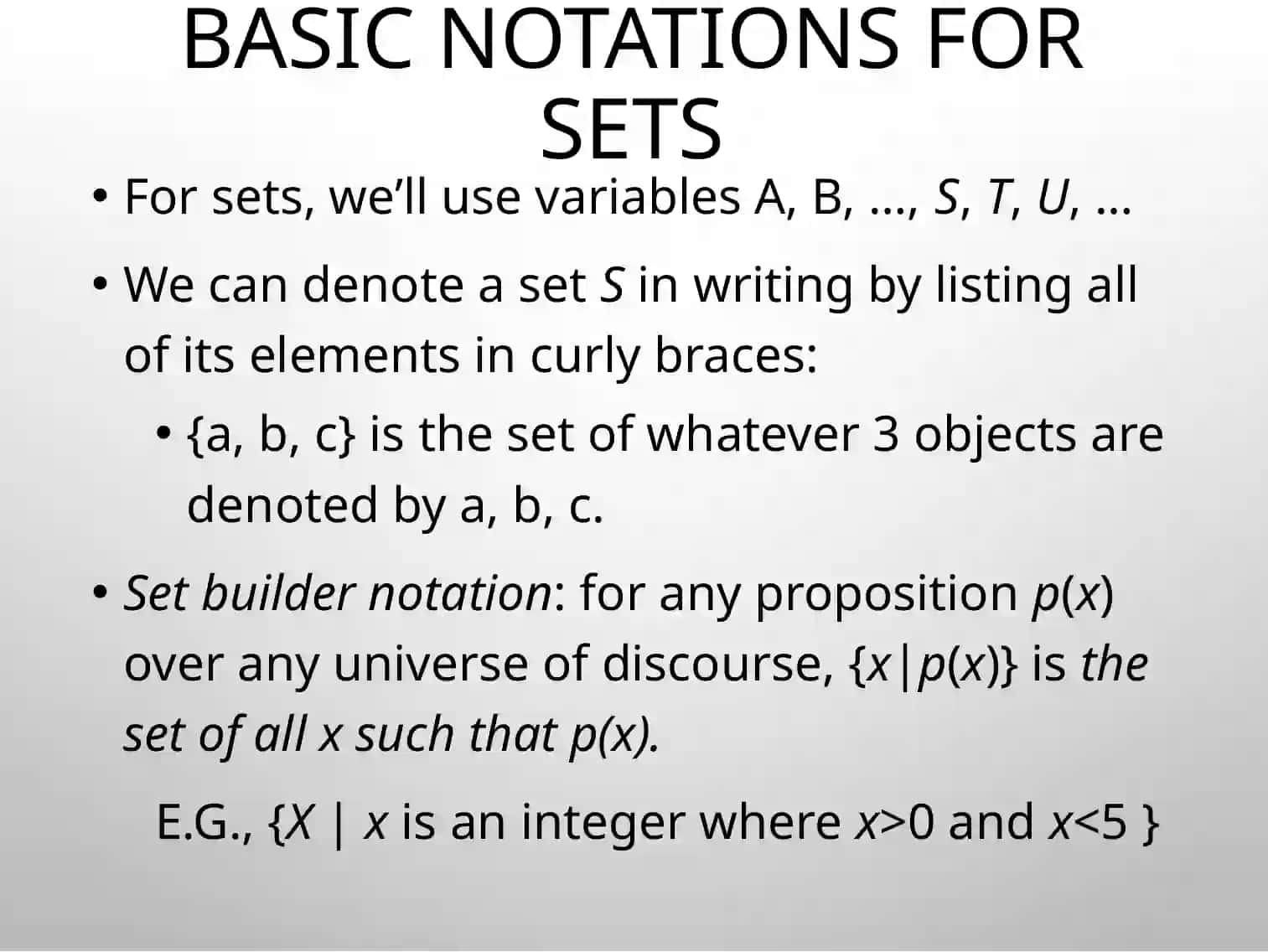 Lecture: Sets and Operations on Sets 3