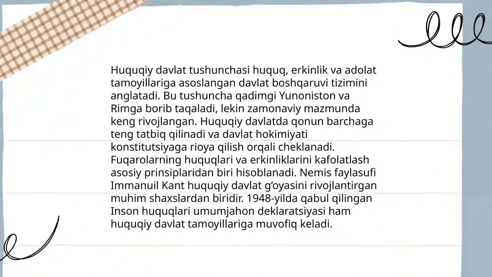 Huquq va erkinliklarning kafolatlari 3