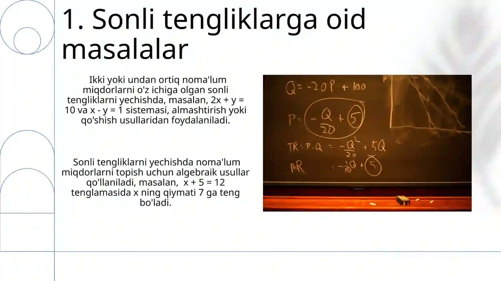 Masalalarni tenglama va jadval tuzib yechish 3