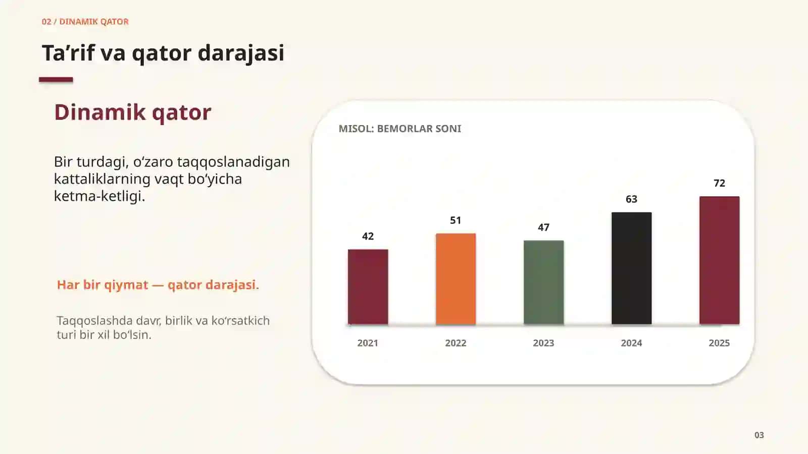 TIBBIYOT STATISTIKASI / MAVZU № 05 3