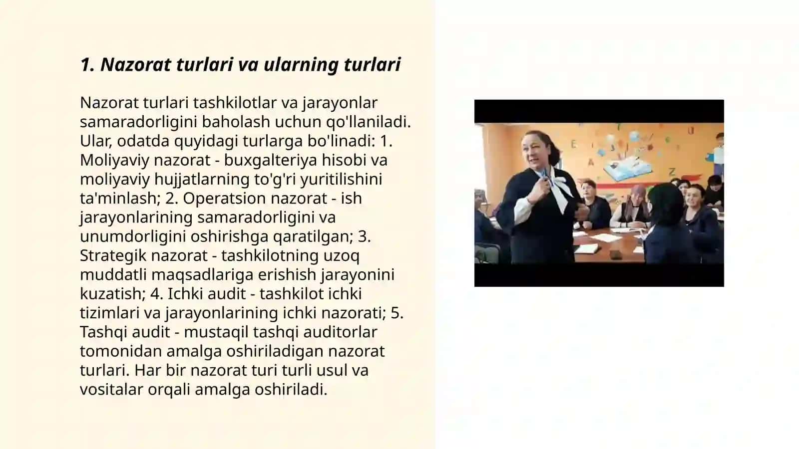 Maxsus fanlarni o'qitishda nazorat turlari 3