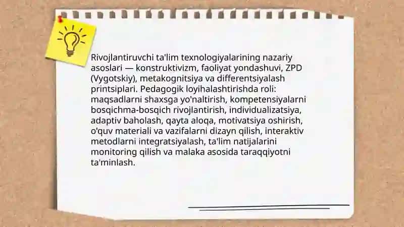 Rivojlantiruvchi ta'lim texnologiyalari 3