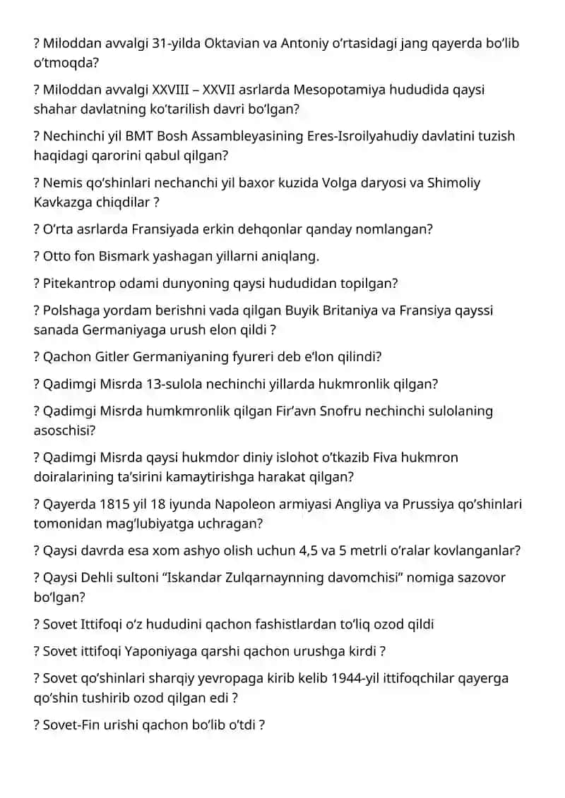 Barcha o’zbek tili guruhlari uchun 3