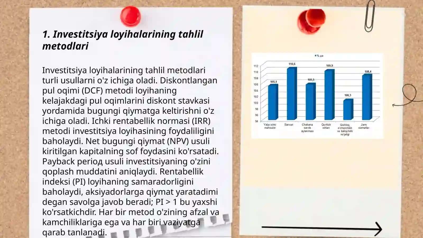Investitsiya loyihalarining tahlil metodlari 3