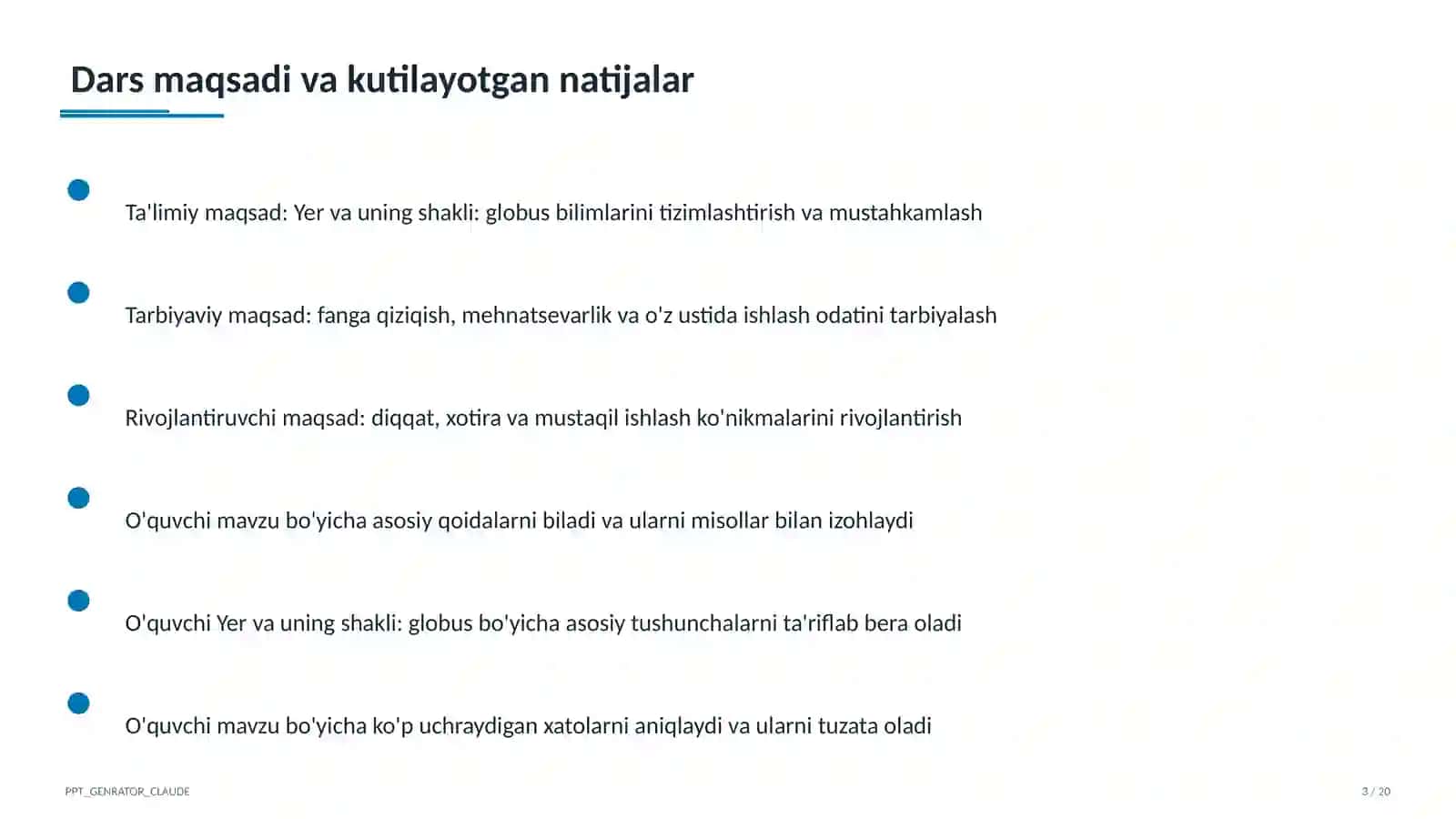 Yer va uning shakli: globus (3-sinf) 3