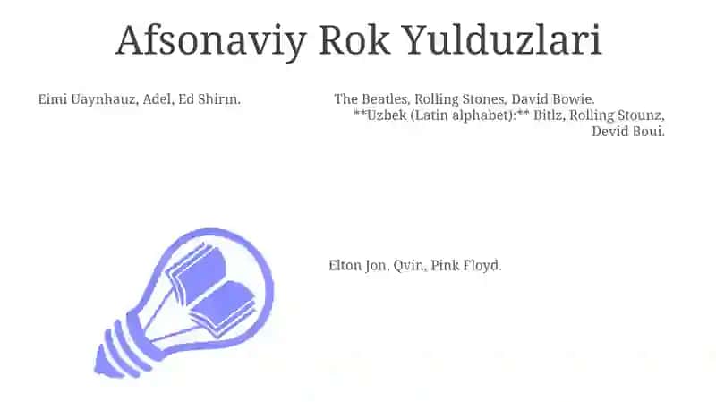 Afsonaviy Rok Yulduzlari 3