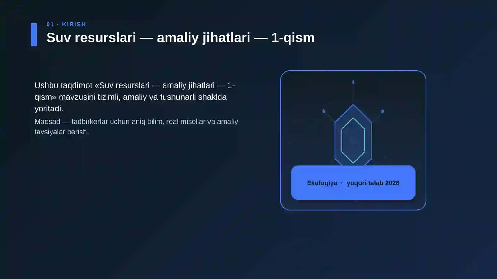 Suv resurslari — amaliy jihatlari — 1-qism 3