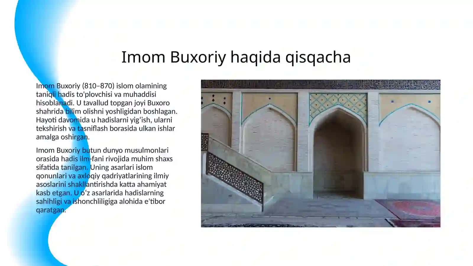 IMOM BUXORIYNING AL- ADAB AL -MUFRAD ASARI HAQIDA 3