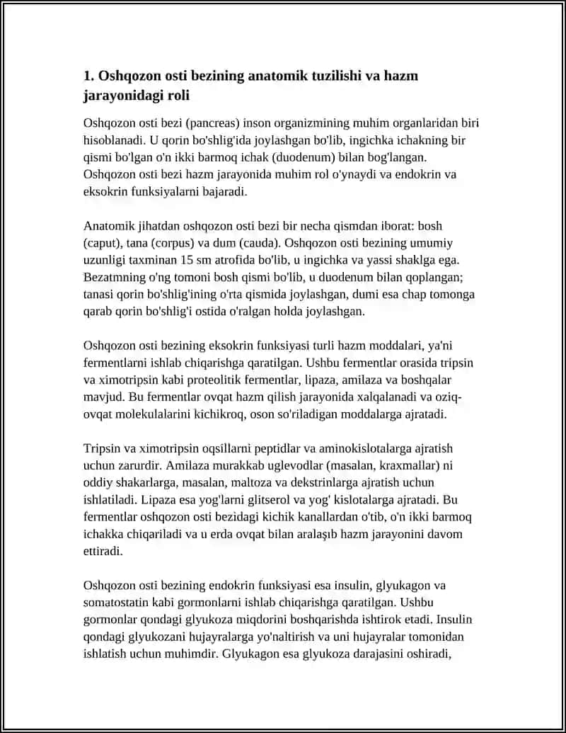 OSHQOZON OSTI BEZINING HAZM FAOLIYATIDAGI O'RNI 3