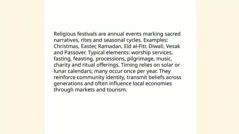 Festivals and celebrations 3