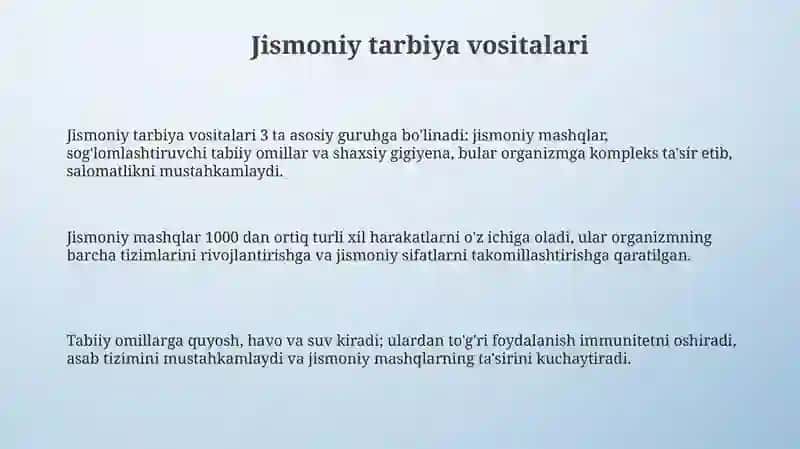 Jismoniy tarbiya vositalari 3
